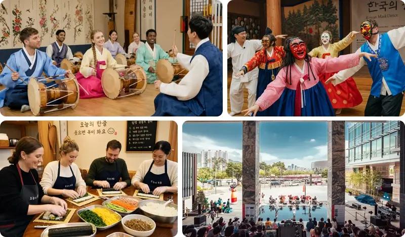 Korean Traditional Culture 1 Day Tour in Busan: Korean Drum + Mask Dance + Cooking Class (+ Daecheong Yeogwan Traditional Performance) - main view