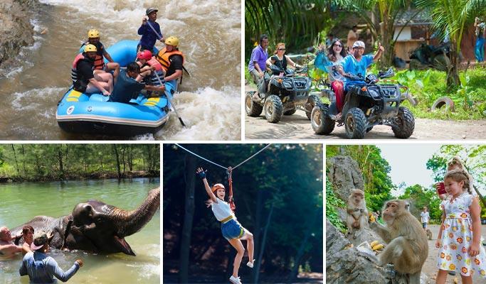 Phuket Whitewater Rafting + ATV + Zipline + Waterfall + Monkey Cave + Elephant Bathing (+ Hotel Transfer) - main view