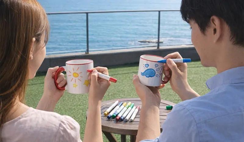 Korean Traditional Ceramic Mug/Vase/White Moon Jar Painting Experience in Gijang, Busan