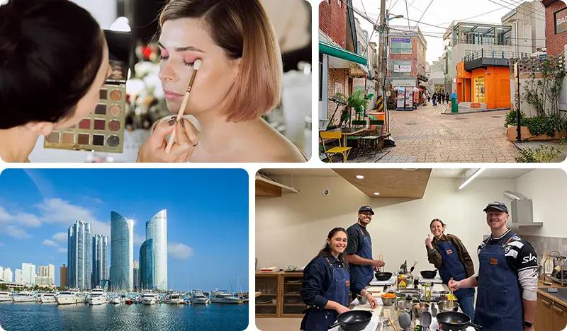 Busan K-Lifestyle 1 Day Tour: K-Beauty Styling/ Cooking Class + Haeundae Beach + Local Streets + Yacht Ride - main view