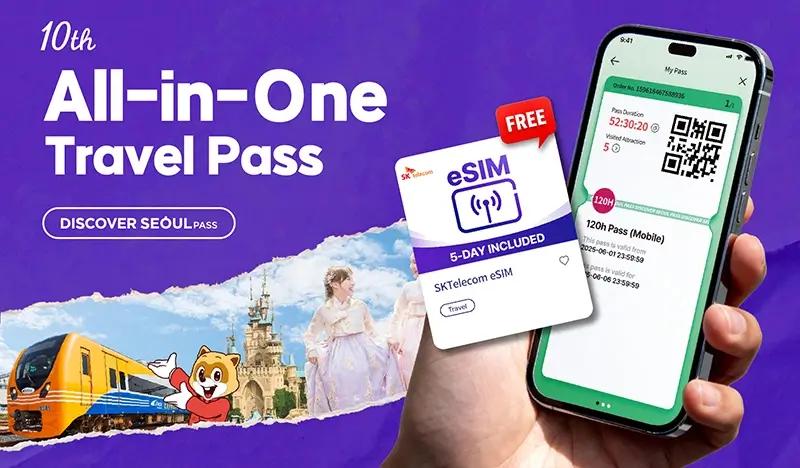 Discover Seoul Mobile Pass (72/120-Hour Pass/ Pick 3 Pass) (+ 5-day eSIM included) - main view