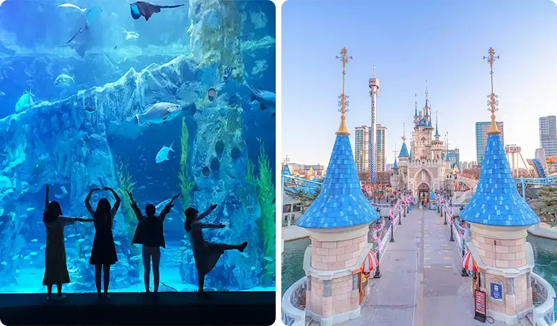 Lotte World Aquarium Discount Ticket with Optional Lotte World 1 Day Pass Combo - main view