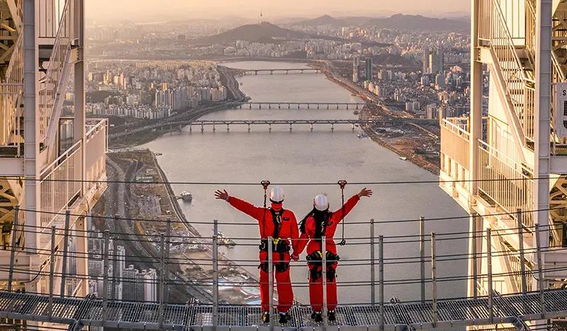 Lotte World Tower Seoul Sky Bridge Tour — Walk Across Korea's Tallest Tower