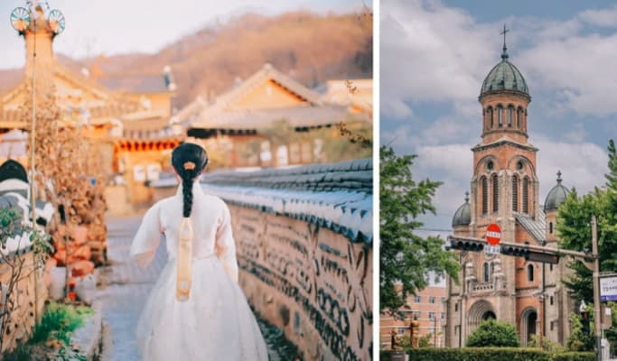 Jeonju Hanok Village & Arboretum + Pyeongtaek Seasonal Flower Festival 1 Day Tour - from Seoul - main view